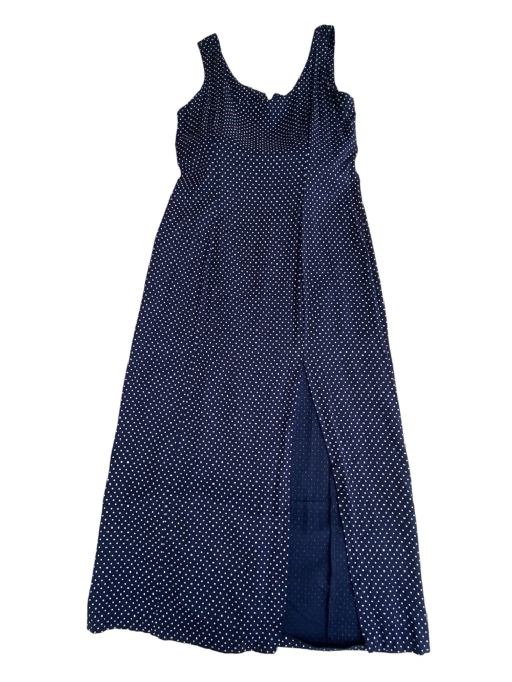 D.B.Y. Navy Polka Dot Maxi Dress